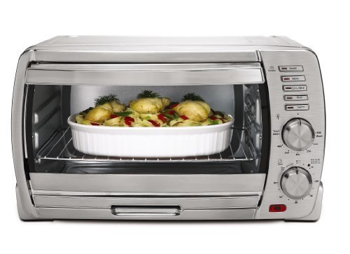 Oster TSSTTVSKBT 6-Slice Large Capacity Toaster Oven, Brushed Stainless Steel