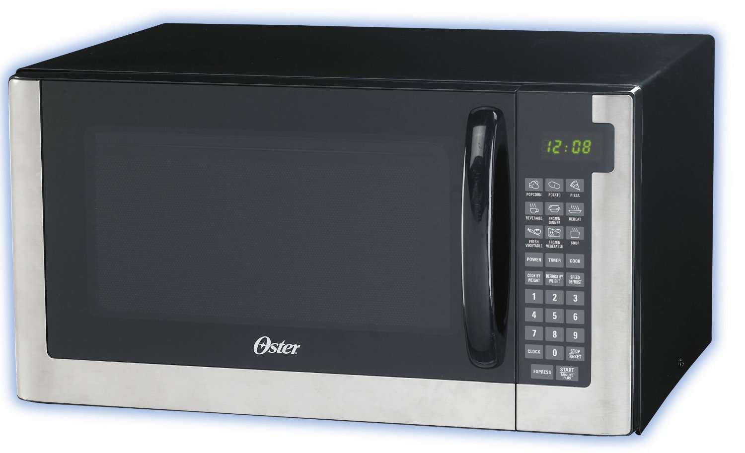 Oster OGG61403 1-2/5-Cubic-Feet Microwave Oven, Stainless Steel