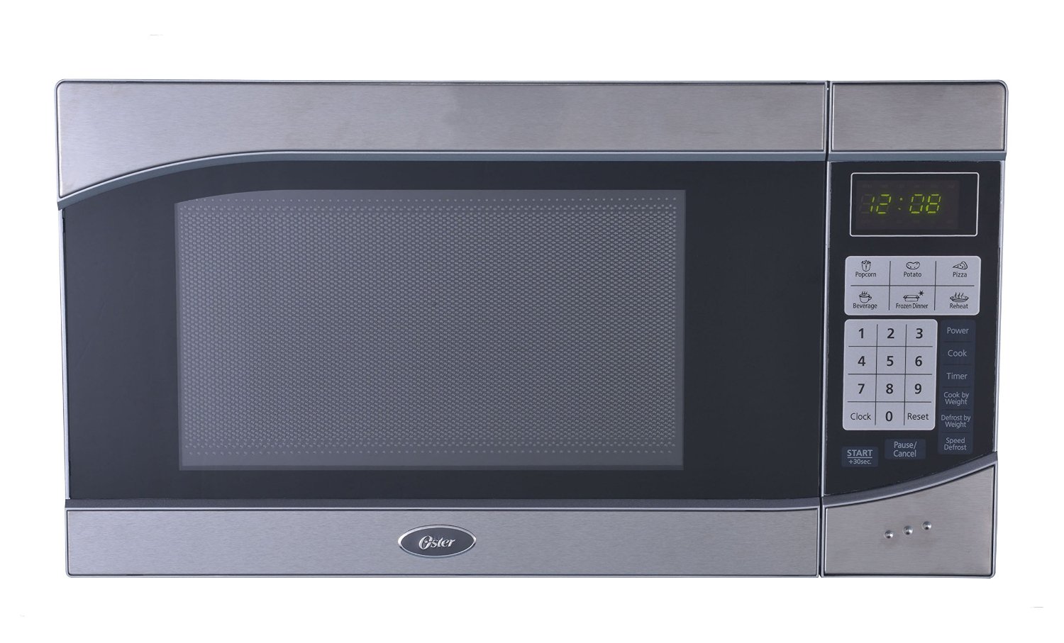 Oster OGH6901 0.9 Cubic Feet 900-Watt Countertop Digital Microwave Oven, Stainless Steel/Black