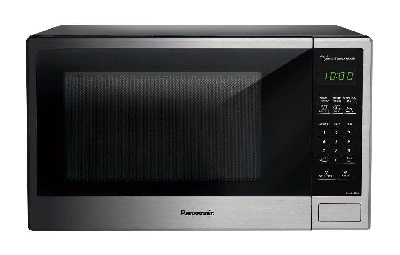 Panasonic NN-SU696S Countertop Microwave Oven with Genius Cooking Sensor and Popcorn Button, 1.3 cu. ft., Stainless