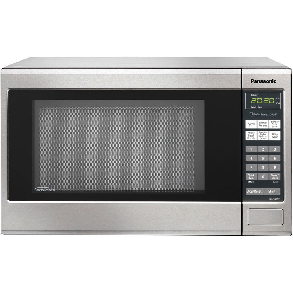 Panasonic NN-SN661S Stainless 1200W 1.2 Cu. Ft. Countertop Microwave Oven with Inverter Technology