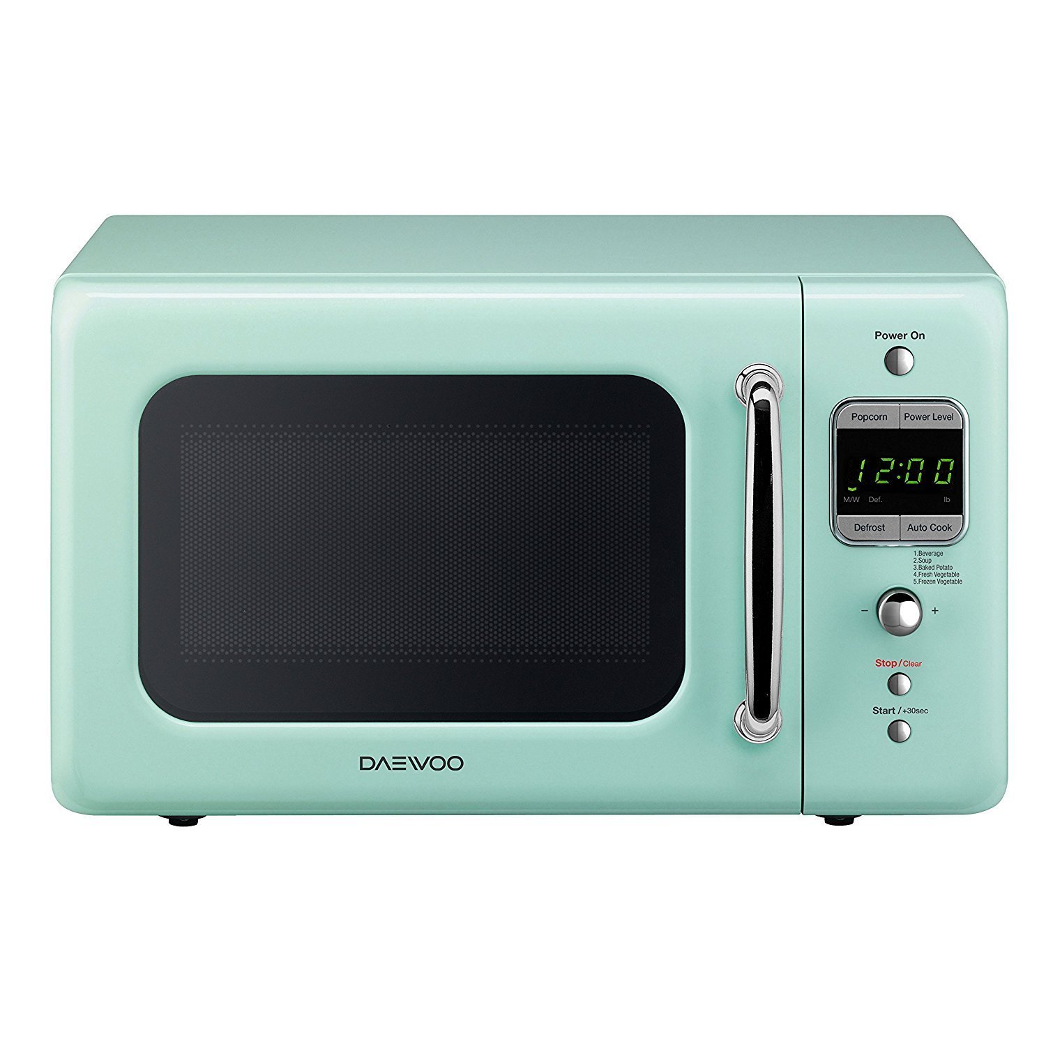 Daewoo Retro Microwave Oven, 0.7 cu. ft., 700W, Mint Green