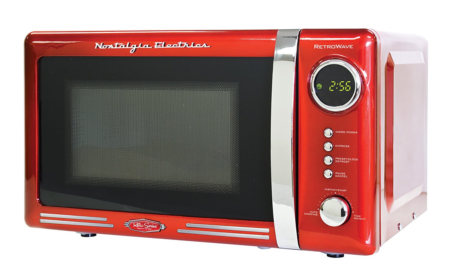 Nostalgia RMO770RED Retro Series 0.7 Cubic Foot 700-Watt Microwave Oven