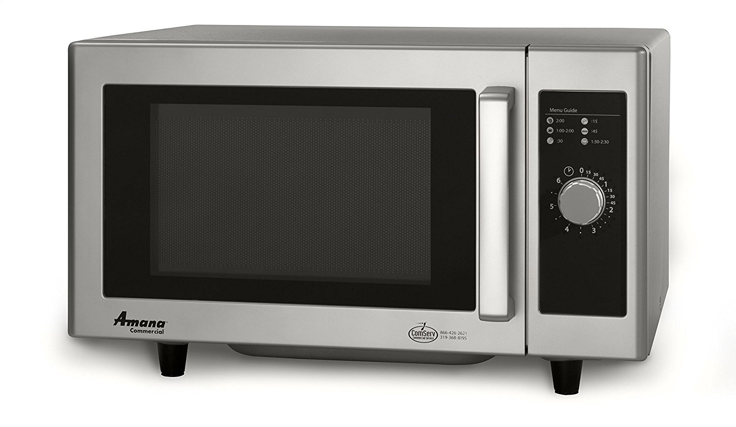 Amana (RMS10DS) 0.8-Cubic Feet 1000-Watt Light Duty Microwave Oven with Dial Timer (Stainless Steel)
