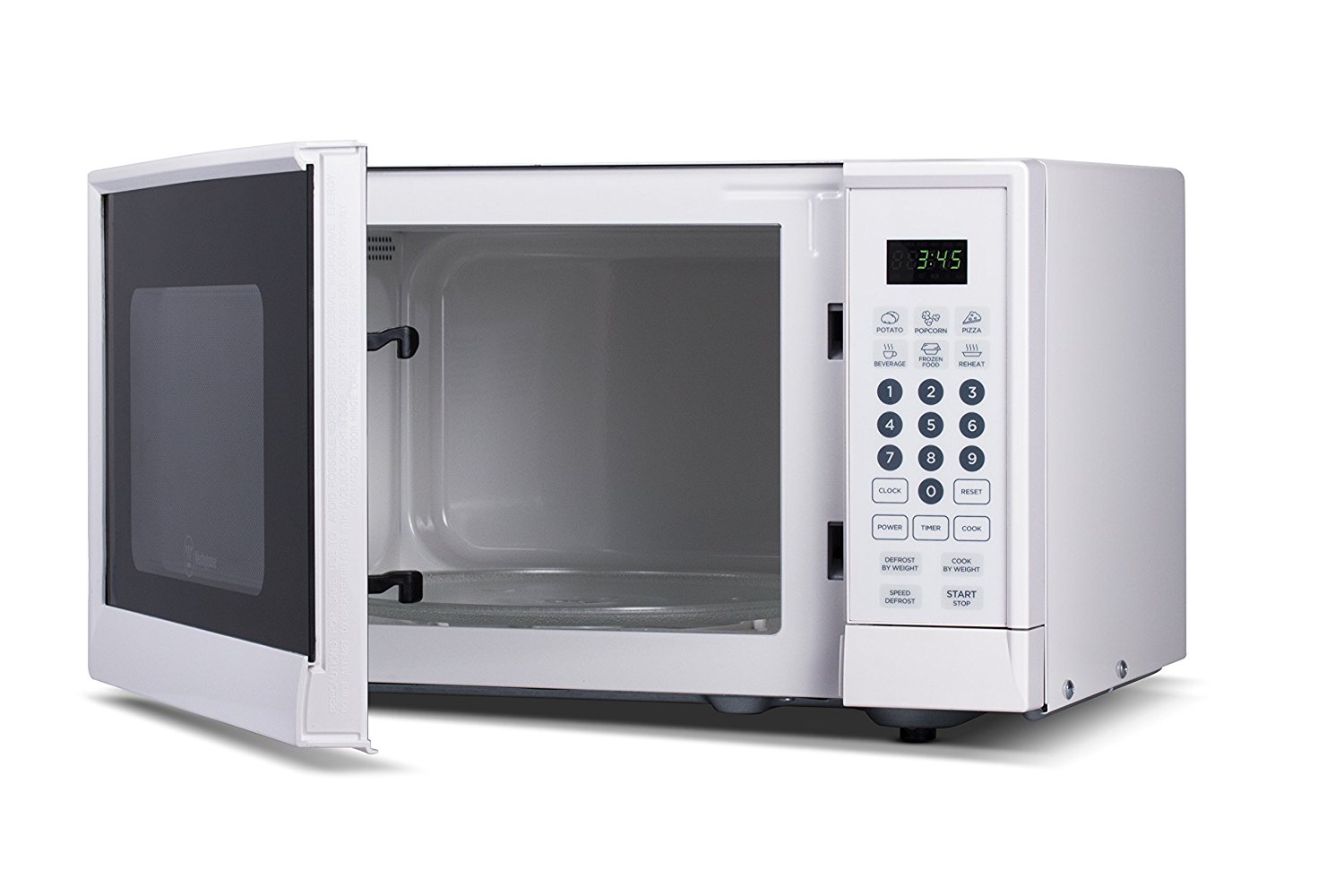 Westinghouse WCM990W 900 Watt Counter Top Microwave Oven, 0.9 Cubic Feet, White Cabinet