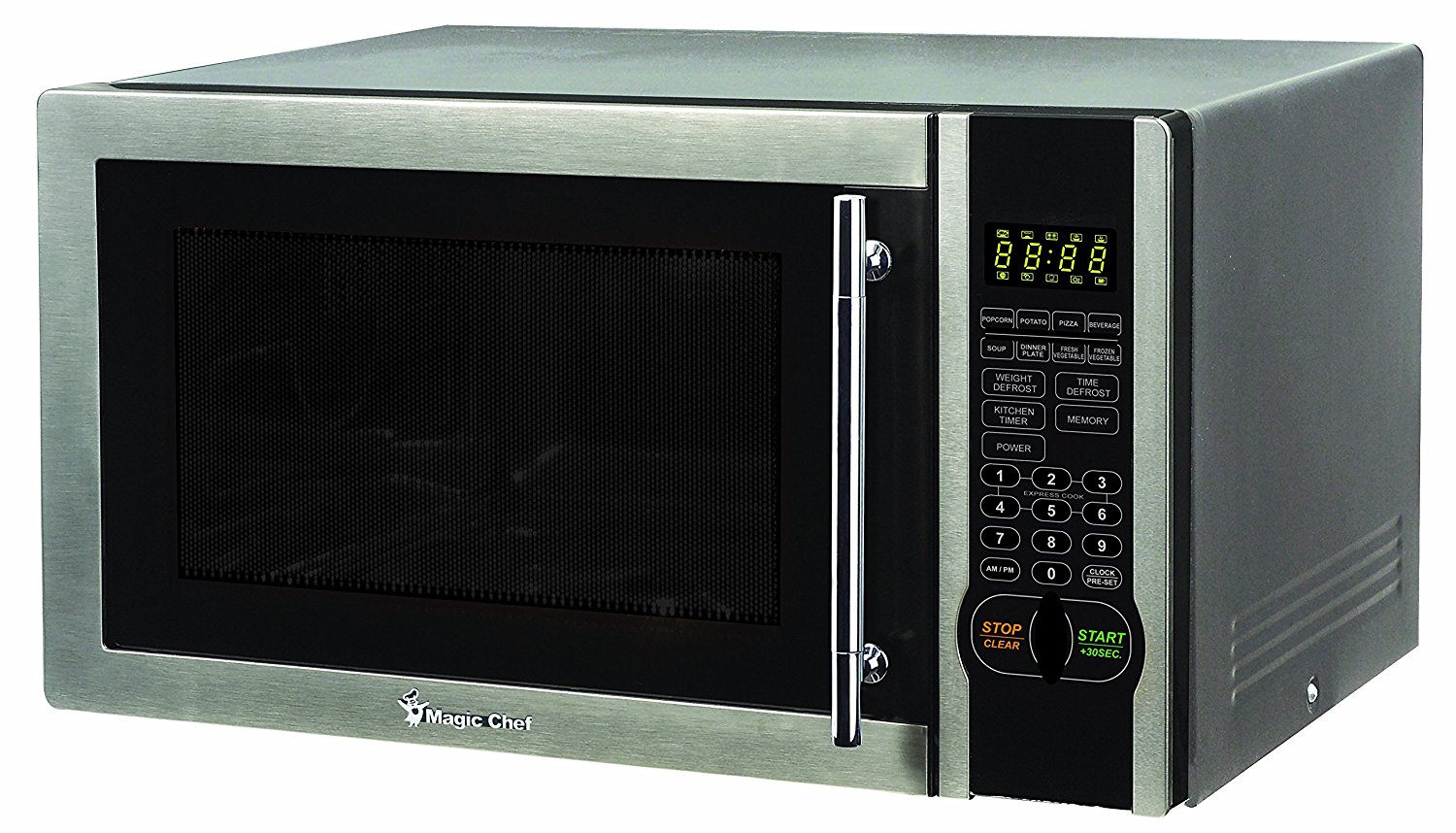 Magic Chef Mcm1110St 1.1 Cubic Feet 1000-Watt Stainless Microwave with Digital Touch