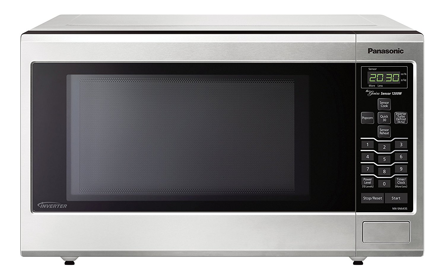 Panasonic NN-SN643SAZ Stainless 1.2 Cu. Ft. Countertop/Built-In Microwave Oven with Inverter Technology