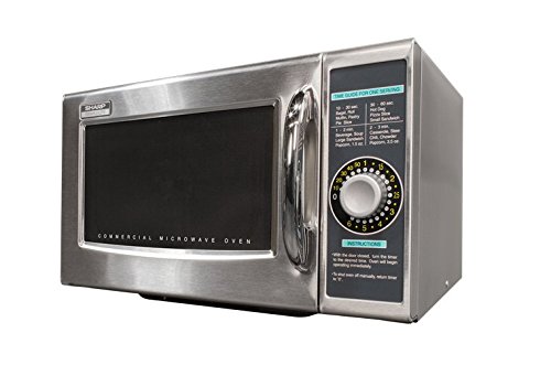 Sharp R-21LCFS Medium-Duty Commercial Microwave (Stainless Steel, Dial Timer, 1000-Watts, 120-Volts)