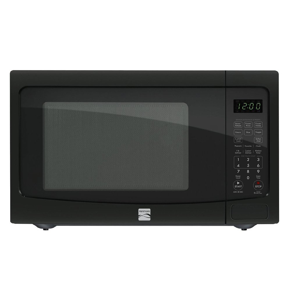 Kenmore 1.2 cu. ft. Countertop Microwave w/ EZ Clean Interior Black 72129