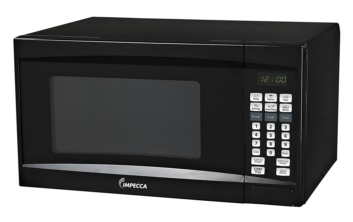 Impecca CM-0773 700W Counter Top Microwave Oven, 0.7 Cubic' , Black