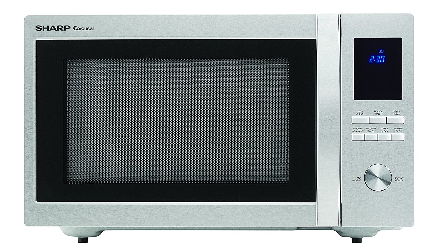 Sharp Microwaves ZSMC1655BS Sharp 1,100W Countertop Microwave Oven, 1.6 Cubic Foot, Stainless Steel