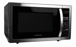 A solid and stylidh microwave oven by Farberware with easy-to-read control panel!
