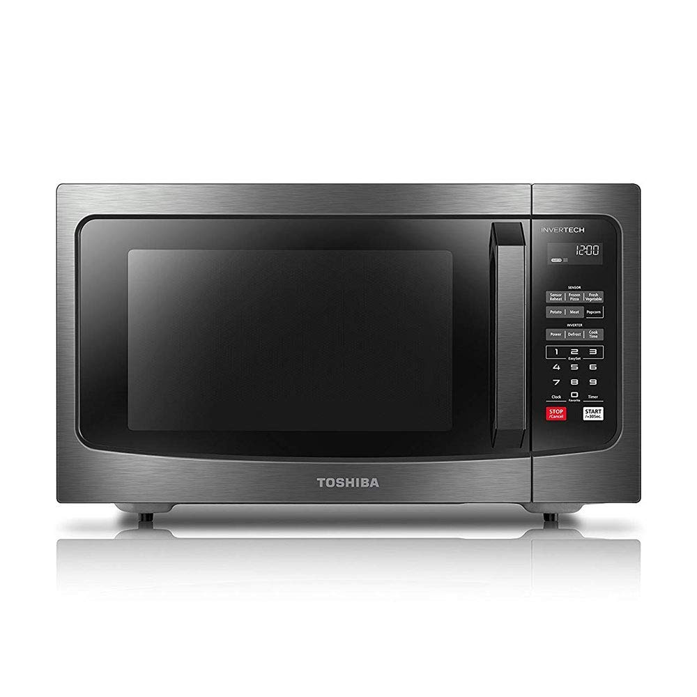 Toshiba EM245A5C-BS 1.6 Cu. Ft. 1250W Microwave Oven with Inverter Technology