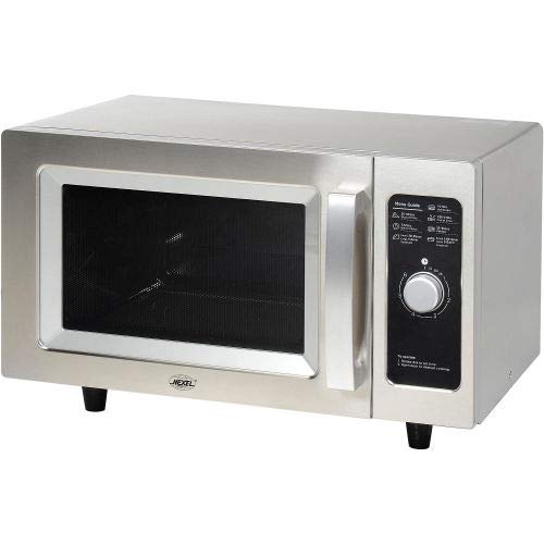 NEXEL Commercial Microwave Oven, 0.9 Cu. Ft, 1000 Watts, Dial Control, Stainless Steel