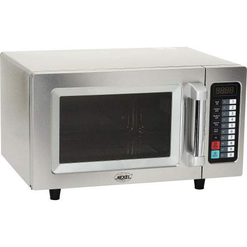 NEXEL Commercial Microwave Oven, 0.9 Cu. Ft, 1000 Watts, Touch Control, Stainless Steel
