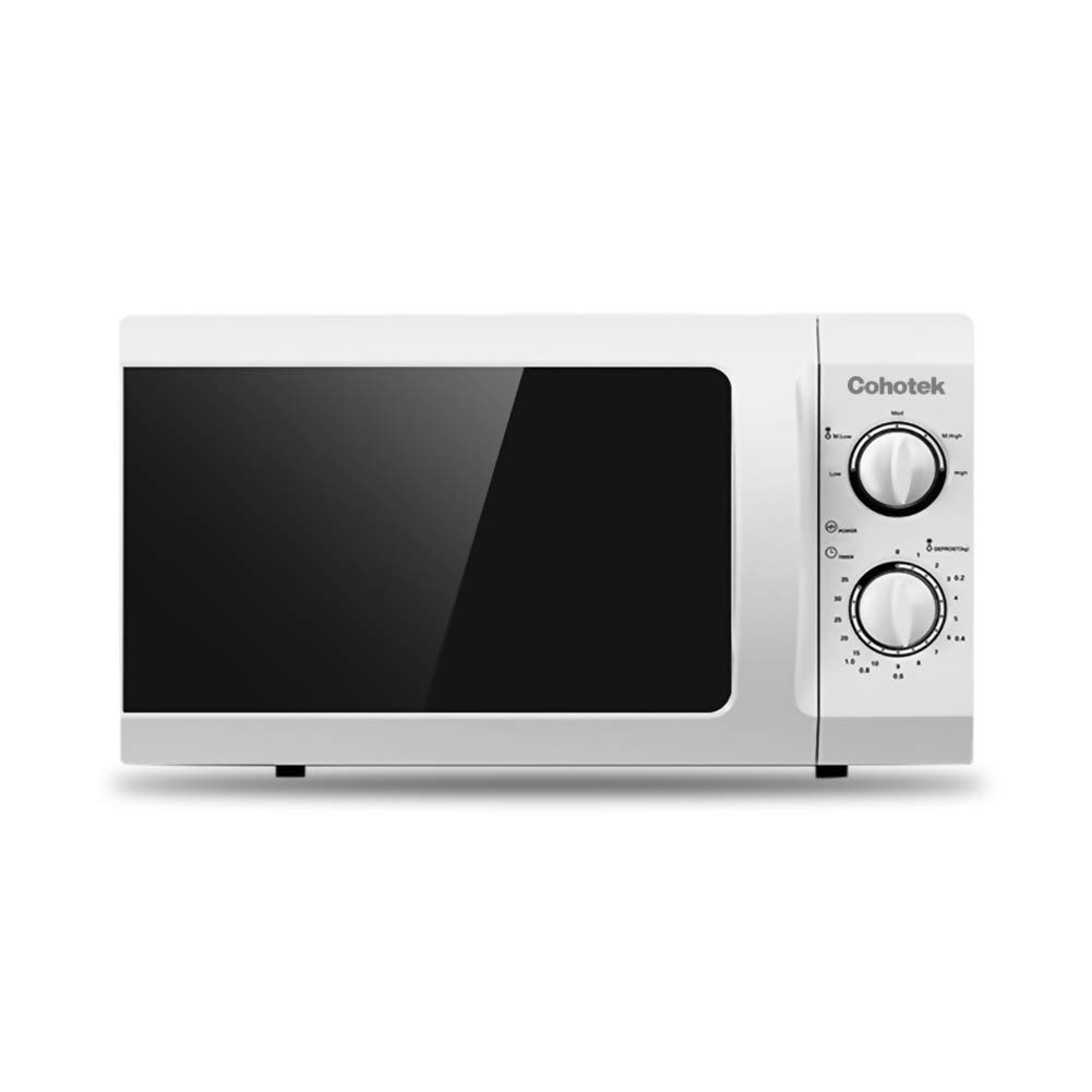 Cohotek Microwave Oven with Sound On/Off ECO Mode and LED Lighting, 0.9 Cu.ft, White