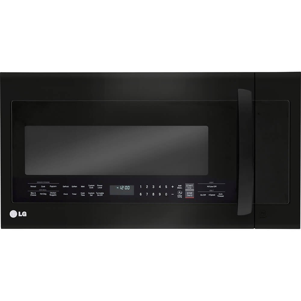 LG Electronics 2.0 cu. ft. Over the Range Microwave Oven in Matte Black Stainless Steel with Sensor Cooking Technology