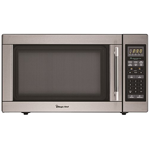 Magic Chef MCM1611 Sleek, Durable,, Stainless Steel 1.6 cf 1100 Watt Countertop Microwave