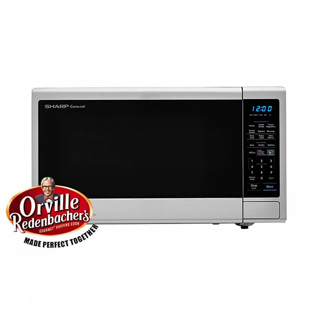 Sharp Carousel 1.4 Cu. Ft. 1000W Countertop Microwave Oven with Orville Redenbachers Popcorn Preset