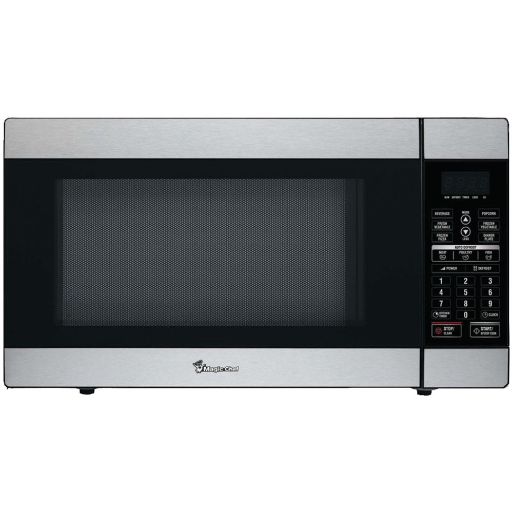 Magic Chef MCPMCD1811ST 1.8 Cubic- feet, 1,100-Watt Stainless Microwave with Digital Touch