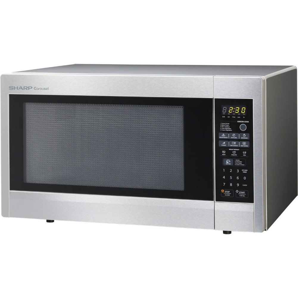 Sharp 2.2 Cu. Ft. 1200W Countertop Microwave, Microwave Oven, Stainless steel