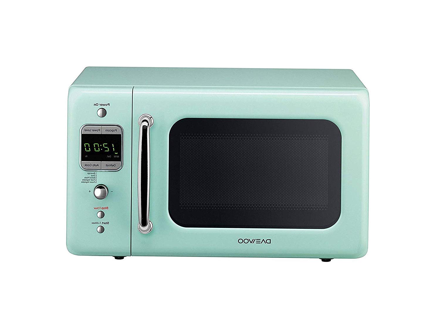 Home Decor Daewoo KOR-7LREM Retro Countertop Microwave Oven 0.7 Cu. Ft, 700W | Mint Green