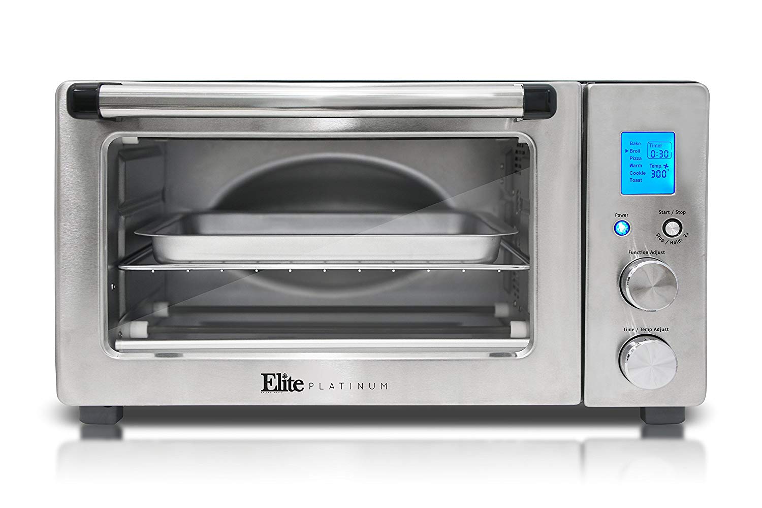 Elite Platinum ETO-1231 Maxi-Matic 6-Slice Programmable Countertop Convection Oven, Silver/Black