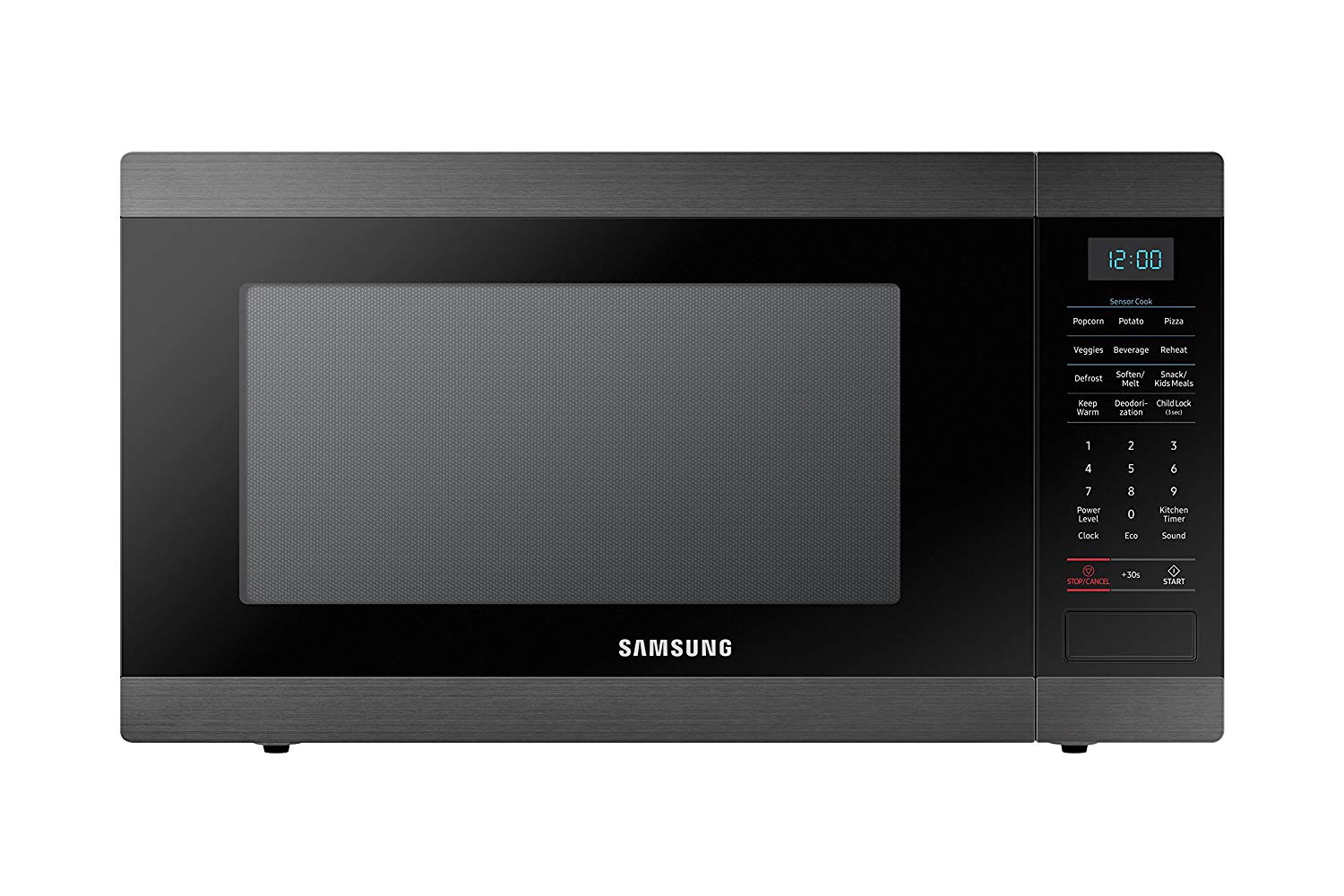 Samsung MS19M8000AG/AA Large Capacity Countertop Microwave Oven, Black Stainless Steel