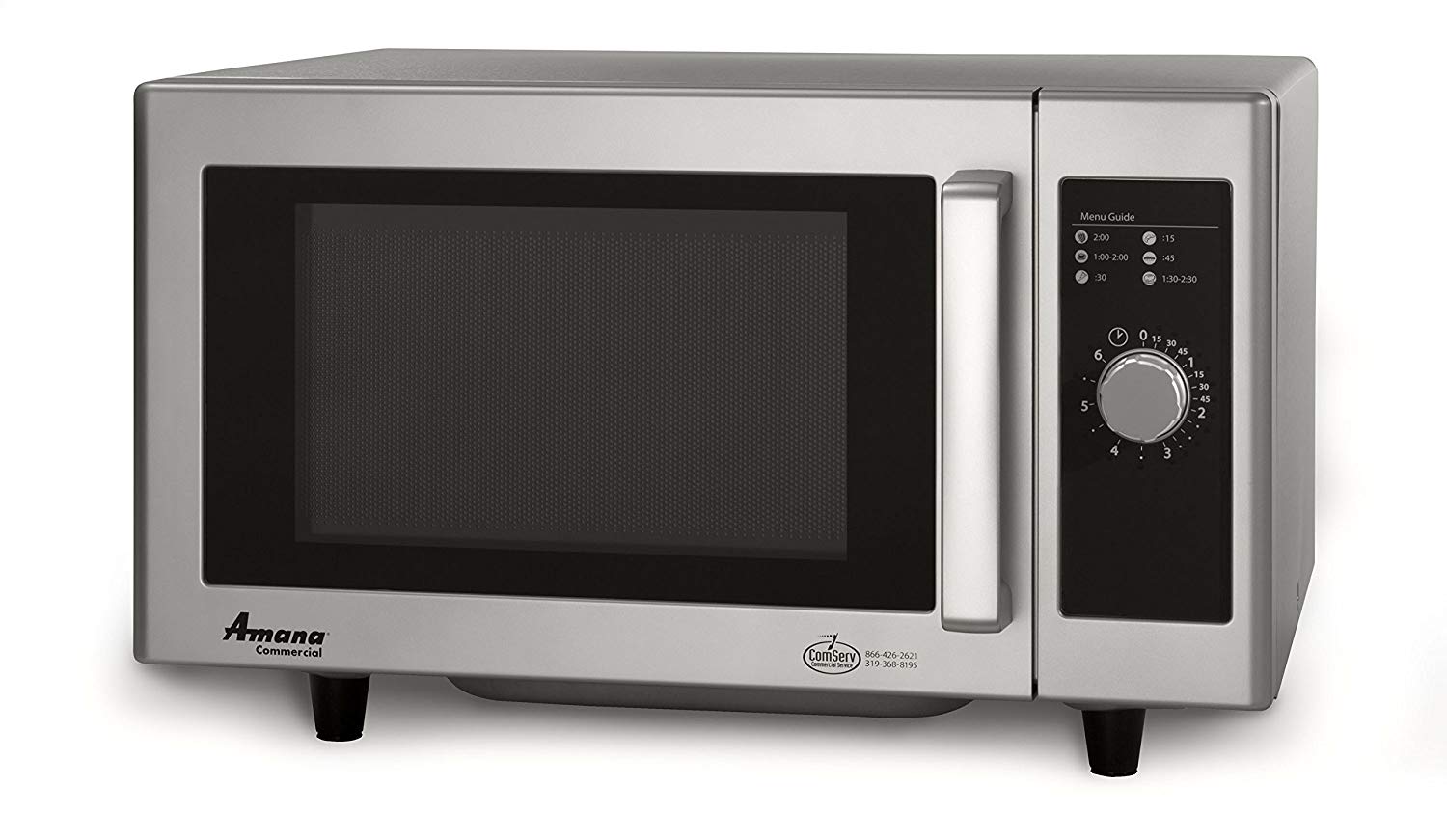 Amana RMS10DS Light-Duty Commercial Microwave Oven with Dial Timer, Stainless Steel