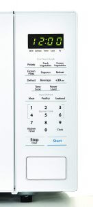easy to read control panel with stop start buttons