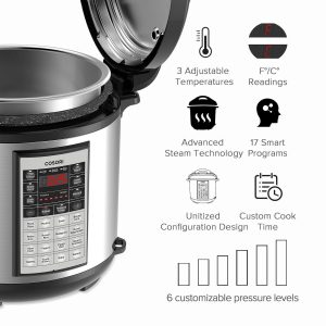 features COSORI CP018-PC 8Qt 8-in-1 Electric Pressure Cooker