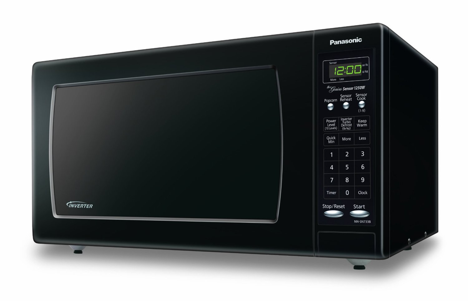 Panasonic NN-SN733BAZ Black 1.6 Cu. Ft. Countertop Microwave Oven with