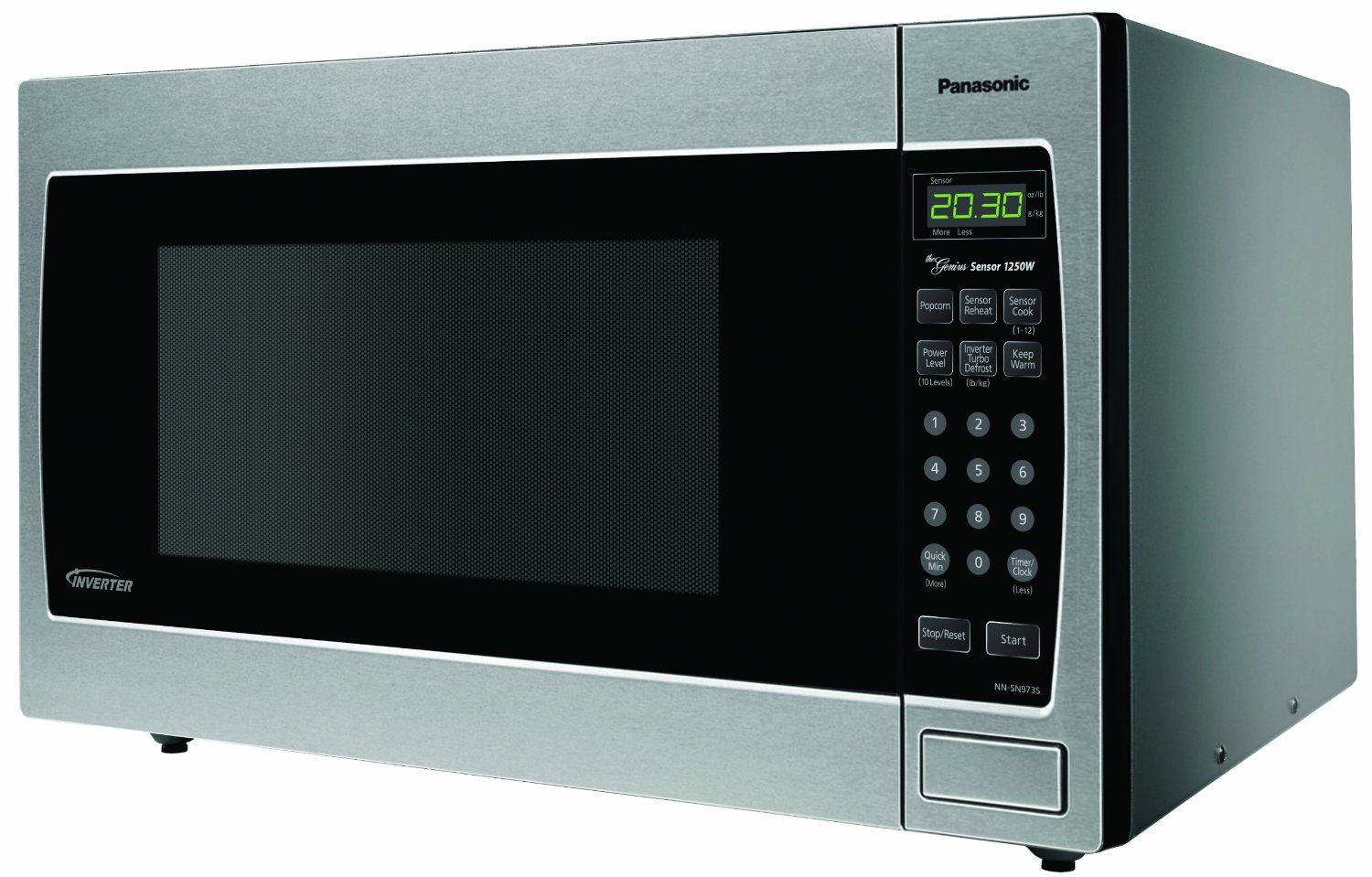 Panasonic NN-SN973S Stainless 2.2 Cu. Ft. Countertop/Built-In Microwave with Inverter Technology