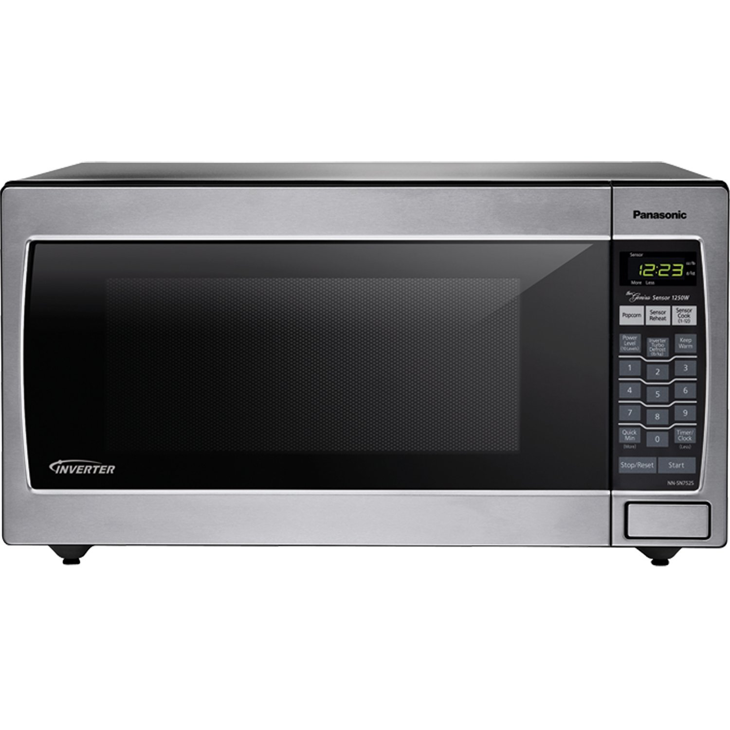 Panasonic NN-SN752S Stainless 1250W 1.6 Cu. Ft. Countertop Microwave Oven with Inverter Technology