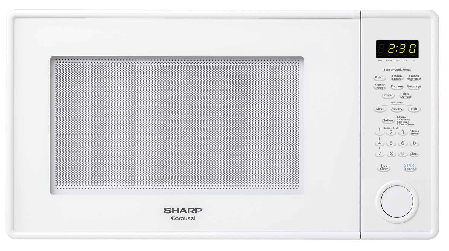 Sharp Countertop Microwave Oven ZR459YW 1.3 cu. ft. 1000W White with Sensor Cooking