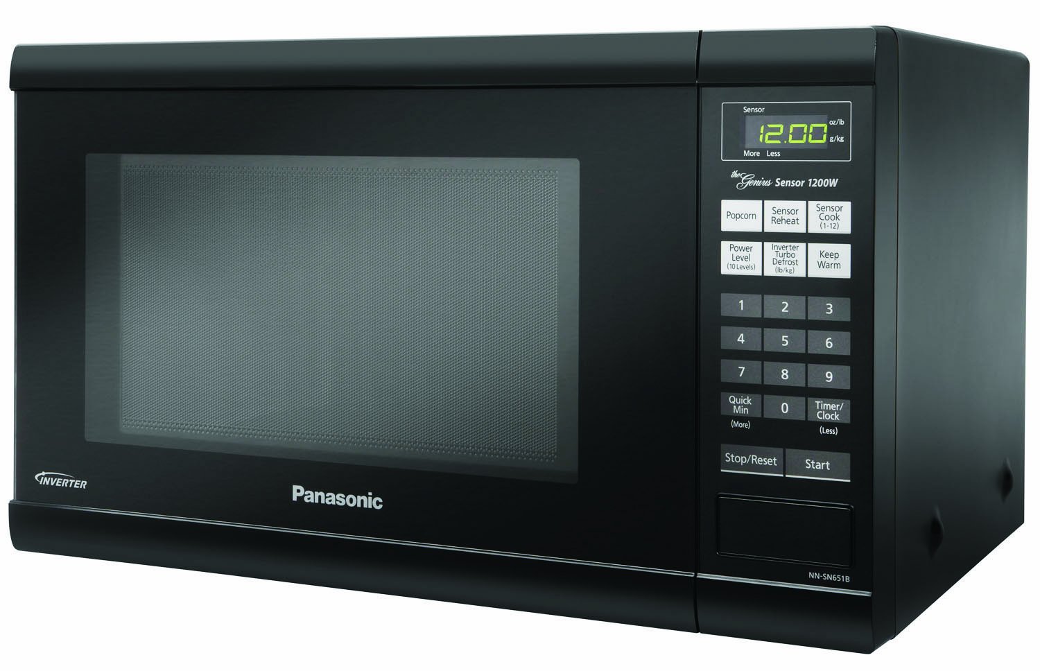 Panasonic NN-SN651BAZ Black 1.2 Cu. Ft Countertop Microwave Oven with Inverter Technology