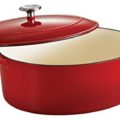 Tramontina Enameled Cast Iron Covered Oval Dutch Oven, 7-Quart, Gradated Red 1
