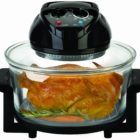 Big Boss Rapid Wave Halogen Infrared Convection Countertop Oven - 16 Quart with Extender Ring Glass Bowl