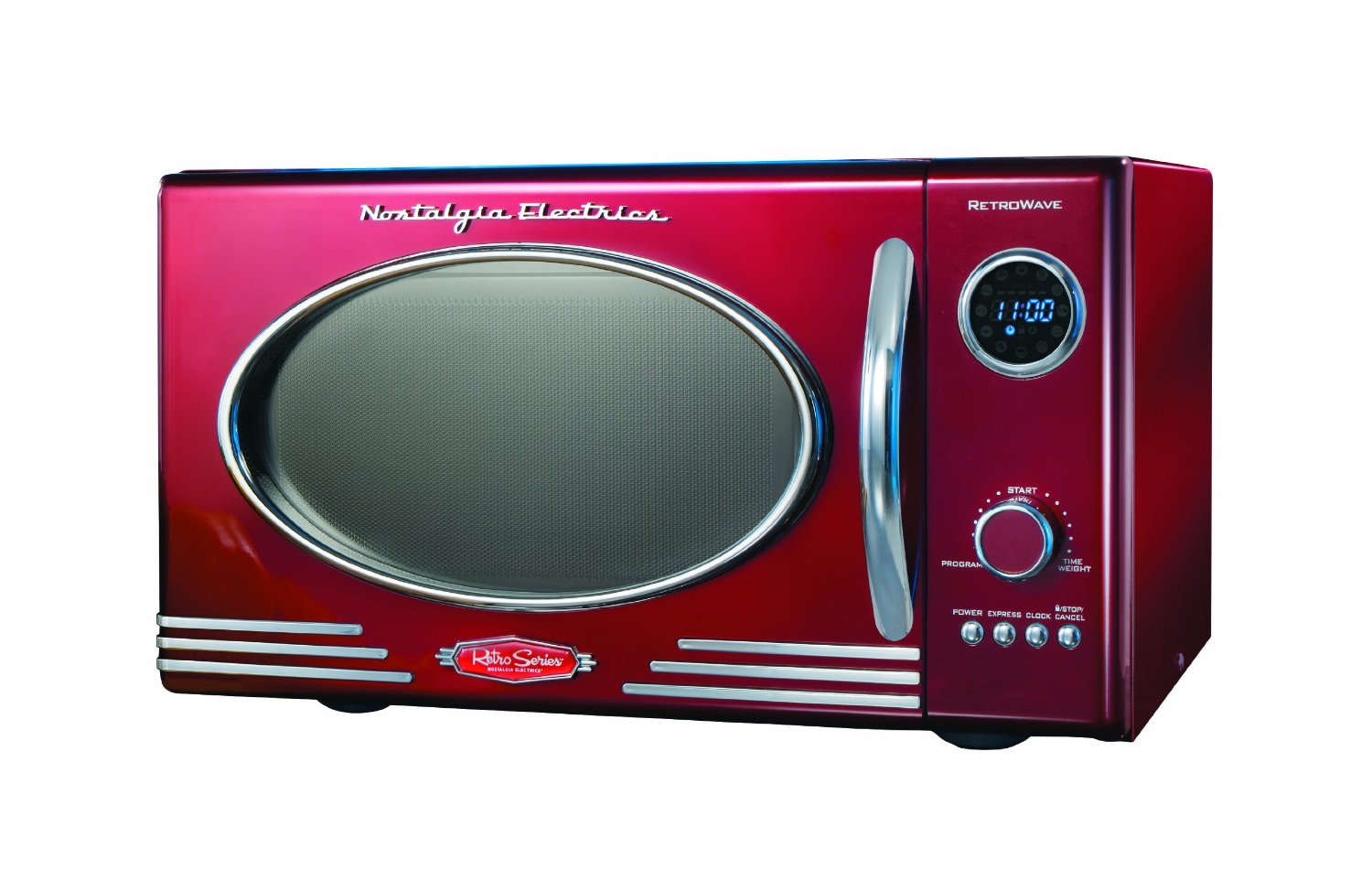 Nostalgia Electrics RMO400RED Retro Series .9 CF Microwave Oven, Red