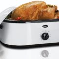 Oster CKSTRS71 18-Quart Roaster Oven with Buffet Server, White