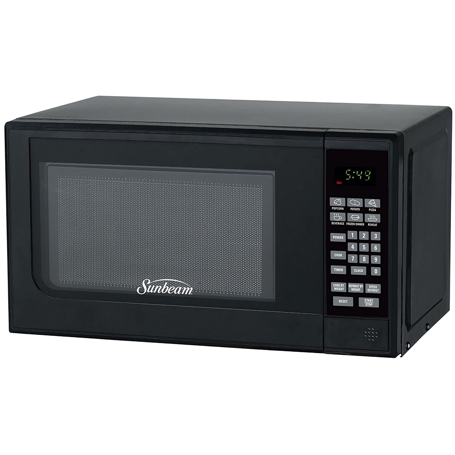Sunbeam SGC7702 0.7 Cu. Ft. 700 Watts Compact Digital Microwave Oven, Black