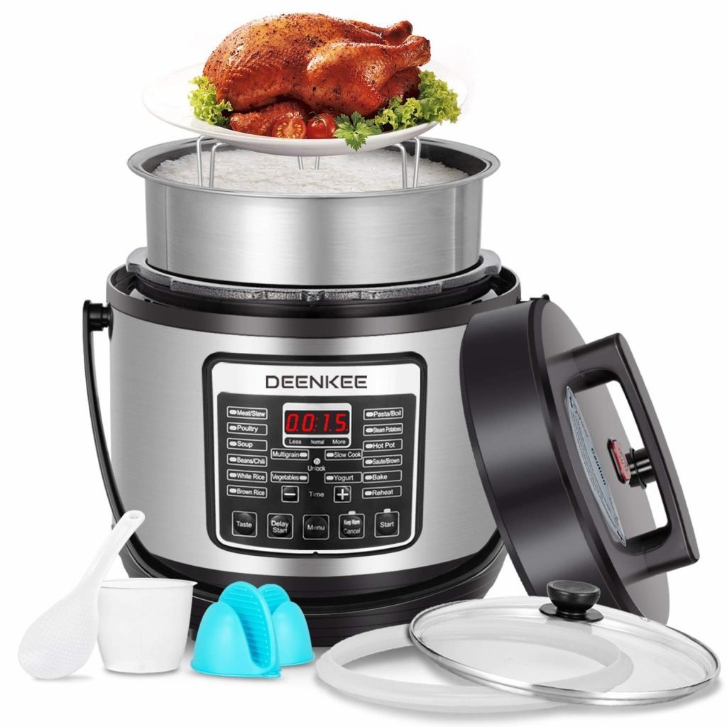 Simfonio Electric Pressure Cooker 8Qt Simpot 10in1 Steamer Pot Rice