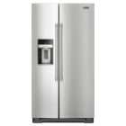 Maytag MSS26C6MFZ 26 Cu. Ft. Side-by-Side Stainless Steel Fridge MSS26C6MFZ (Renewed)