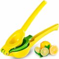 Top Rated Zulay Premium Quality Metal Lemon Lime Squeezer - Manual Citrus Press Juicer