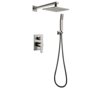 All Metal Brushed Nickel Shower