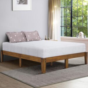 Ecos Living 14 Inch High Rustic Solid Wood Platform Bed