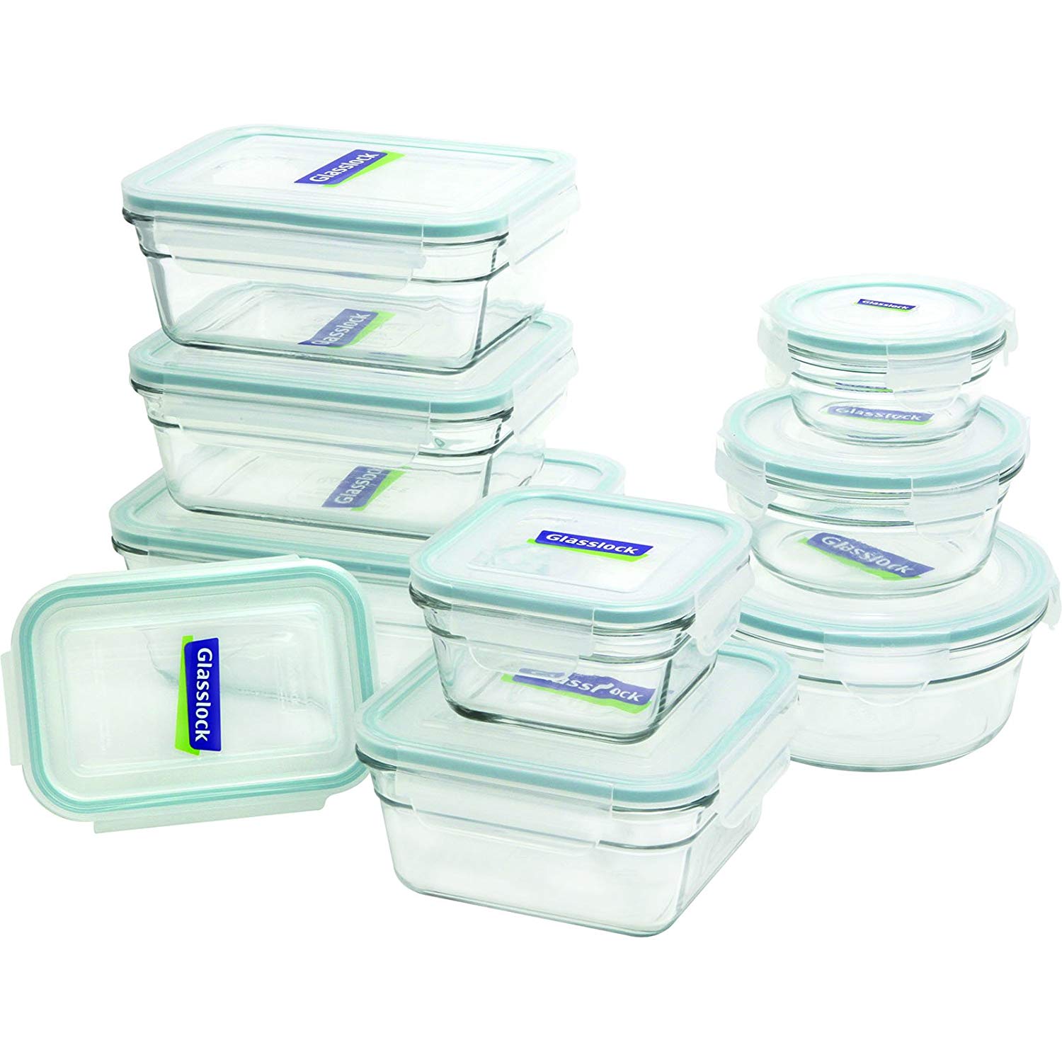 Glasslock 11292 18-Piece Assorted Oven Safe Container Set