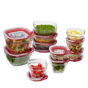 Rubbermaid Easy Find Lids Glass Food Storage and Meal Prep Containers