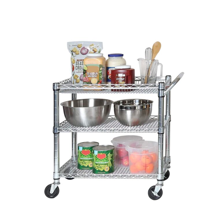 14" X 24" Stainless Steel Work Table With Two Shelves | 12" Wide Double Tier Overshelf | Metal Kitchen Prep Table & Shelving Combo