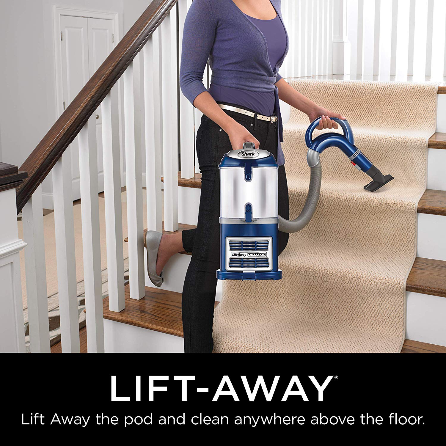 Shark Navigator LiftAway Deluxe NV360 Upright Vacuum, Blue